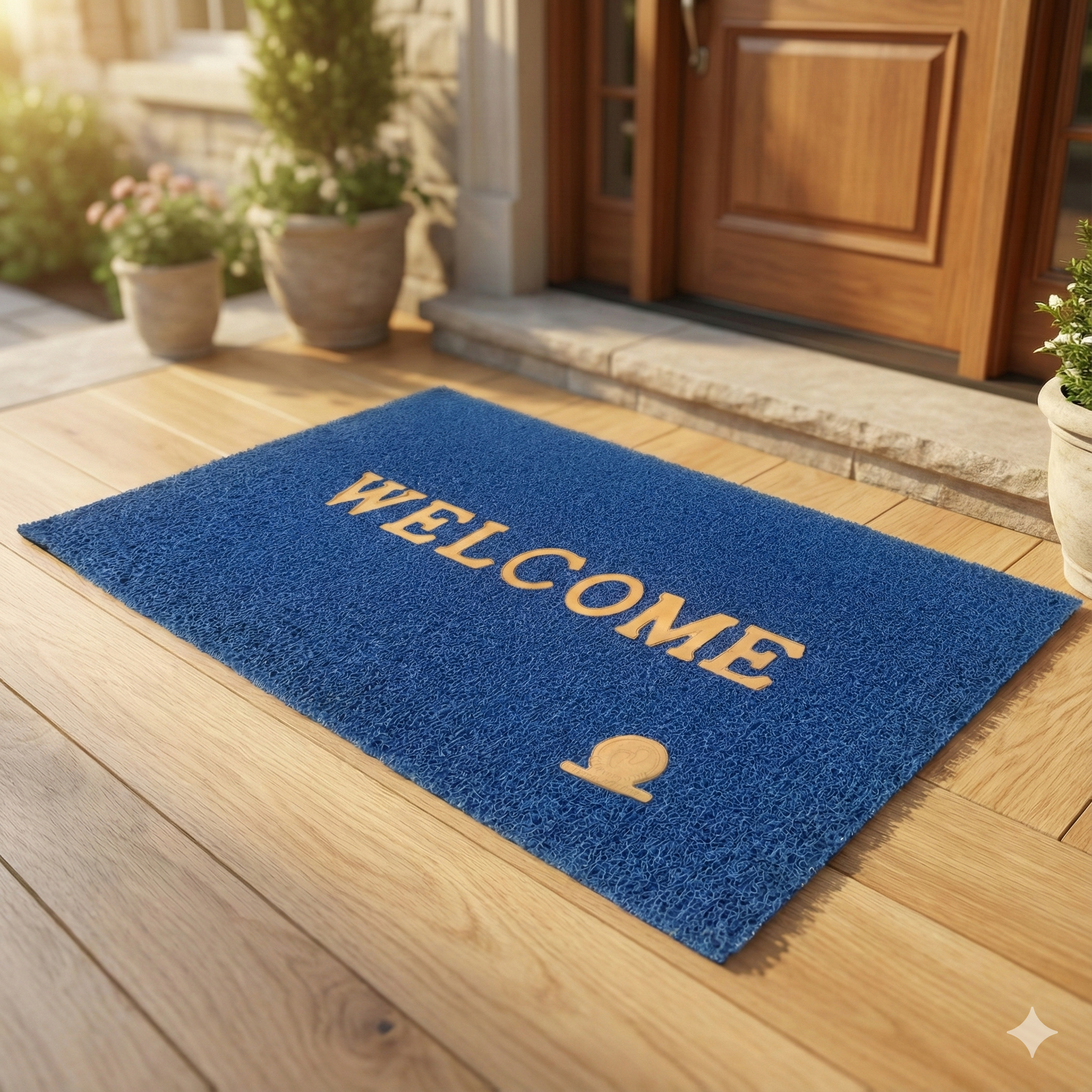 DS Group Anti-Slip Rubber Welcome Door Mat for Home Entrance | Washable Floor Foot Mat