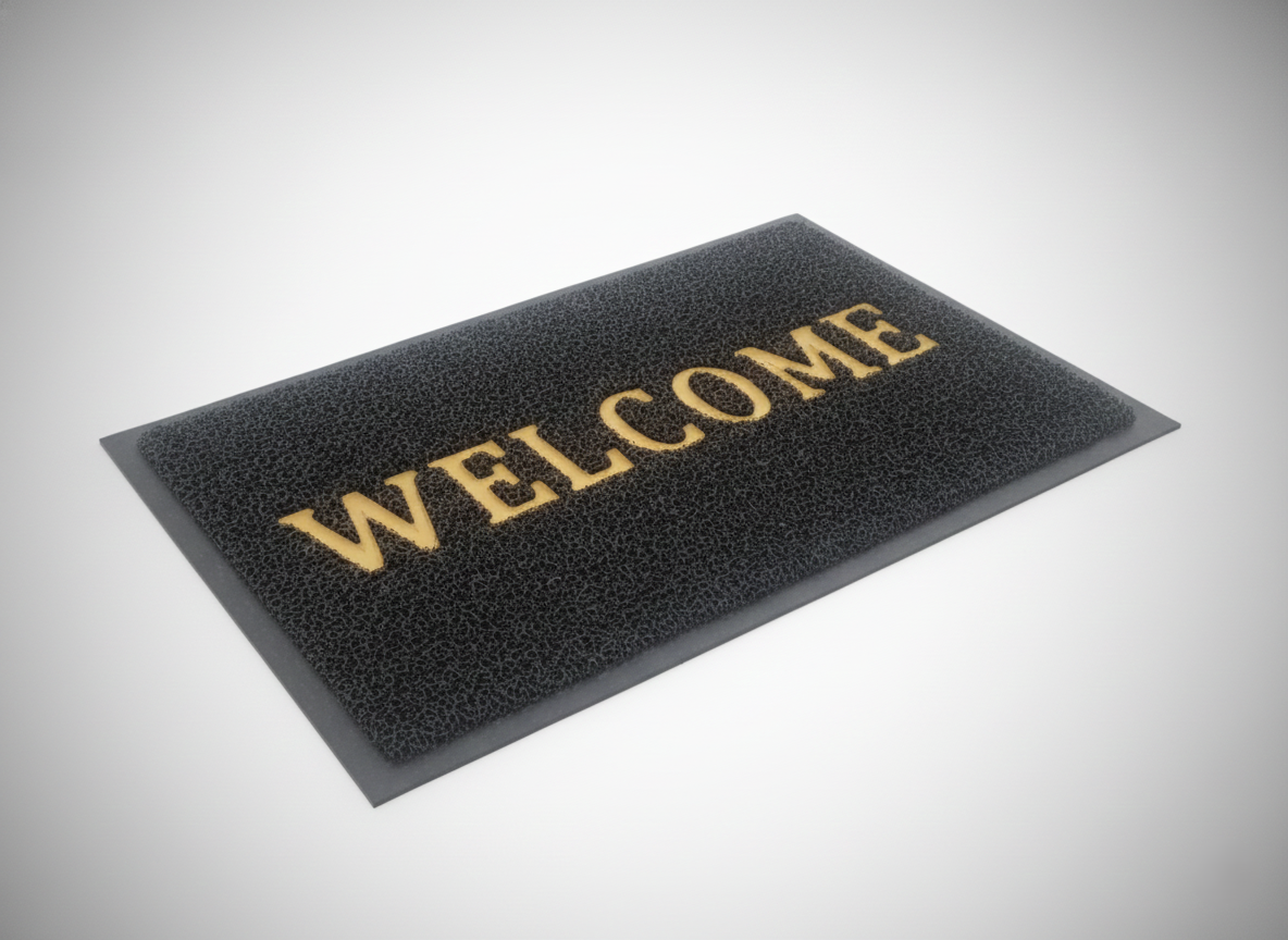 DS Group Anti-Slip Rubber Welcome Door Mat for Home Entrance | Washable Floor Foot Mat