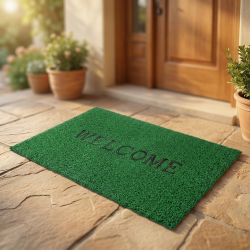 DS Group Anti-Slip Rubber Welcome Door Mat for Home Entrance | Washable Floor Foot Mat